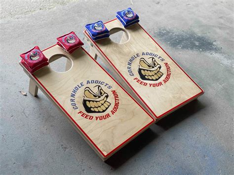 These custom designed battleground pitch pads are great to use wherever you do battle! Sold as a set of 2 pads. . Cornhole addicts
